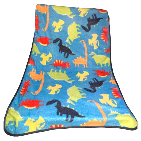 Carter's Prehistoric Pals Toddler Dinosaur Printed Coral Fleece Blanket Minky - Picture 2 of 3